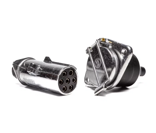 Комплект вилка + розетка металл, 7 контактов. 24В с уплоитнительным кольцом