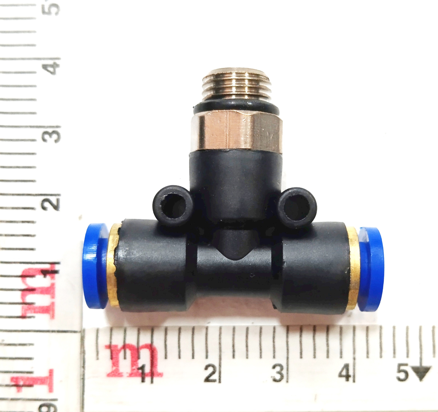 Фитинг трубок Т-образный d=6 М10х1, наружняя резьба металлическая