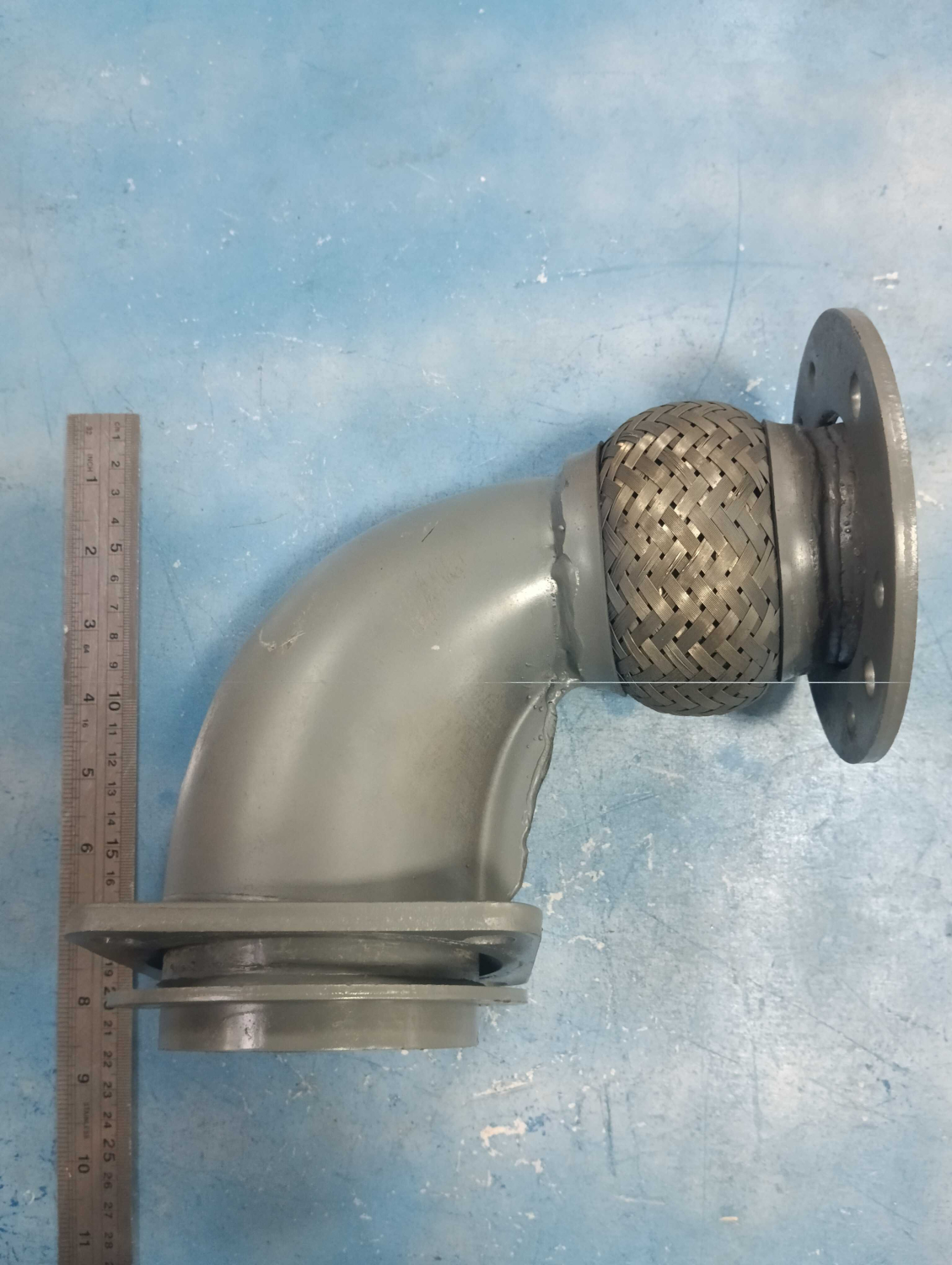 Патрубок приемный турбокомпрессора короткий с компенсатором сеткой