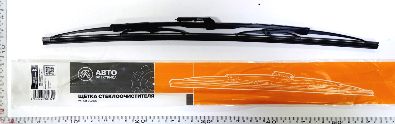 Щетка стеклоочистителя длинная 500 мм, каркасная, перо 3х8, КамАЗ, ЗИЛ, КРАЗ / АВТОЭЛЕКТРИКА