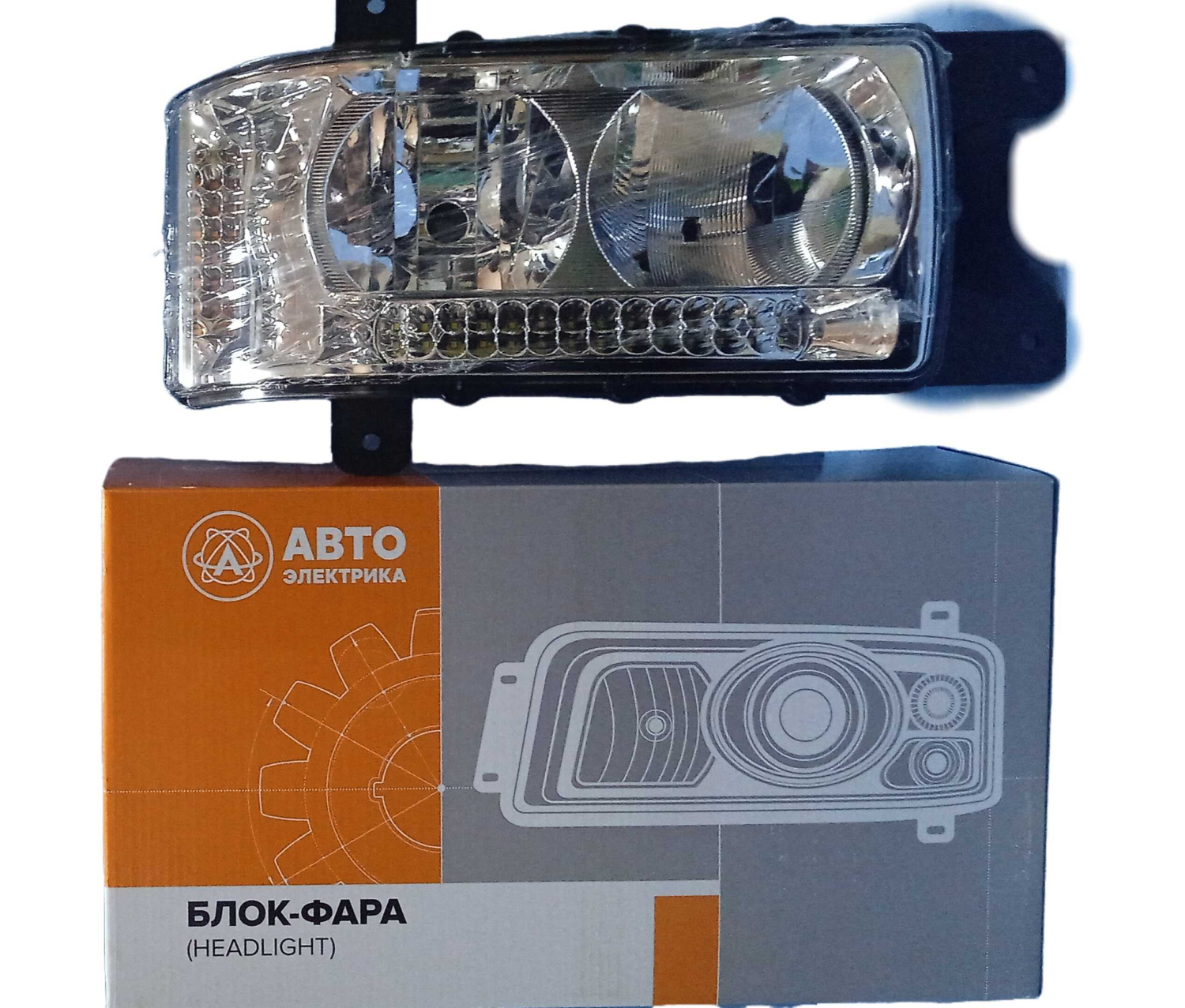 Блок-фара Камаз-6520, 6511, 4308 с ДХО правая нового образца / АВТОЭЛЕКТИКА