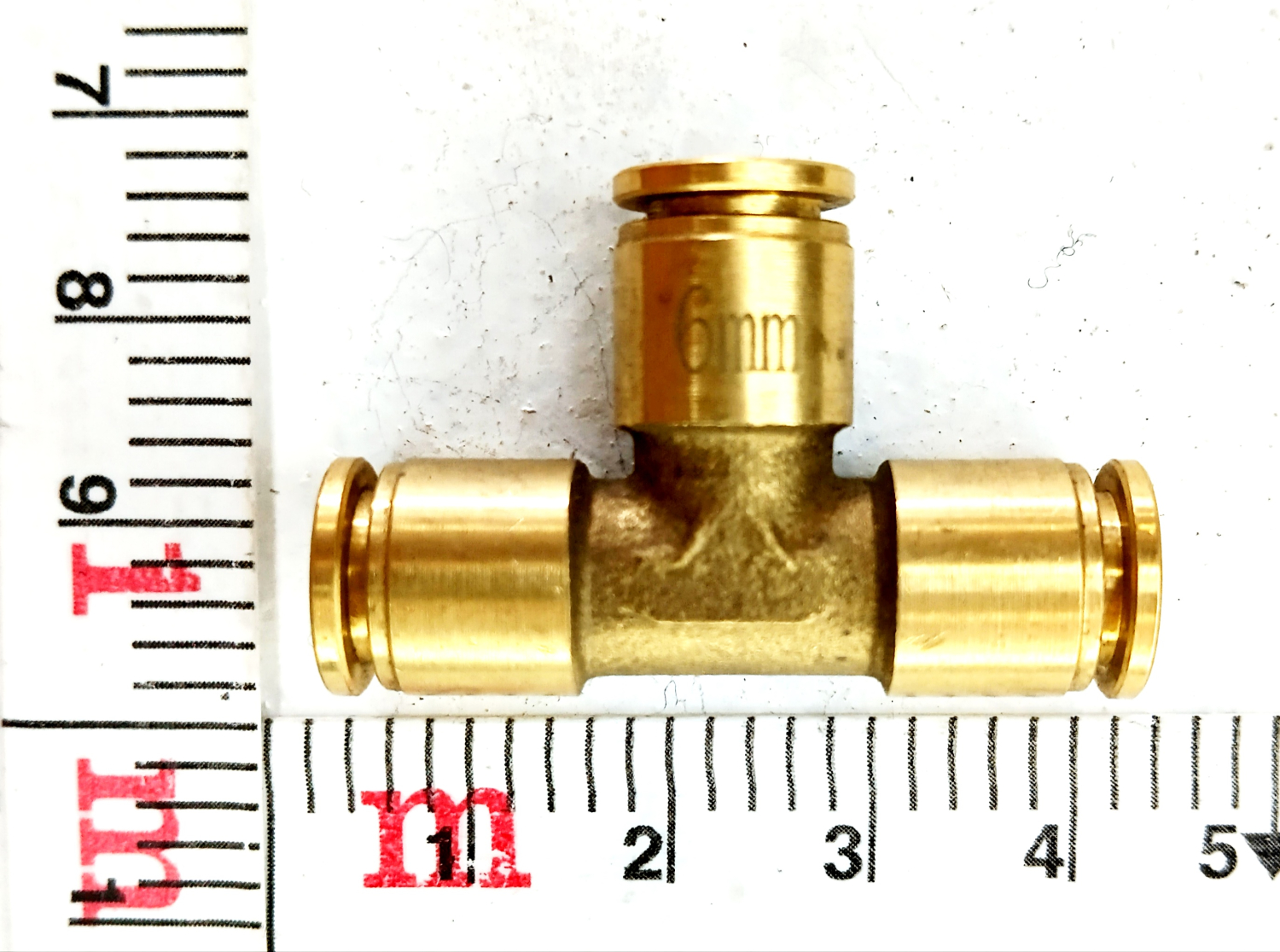 Фитинг металл тройник соединение для трубок d 6