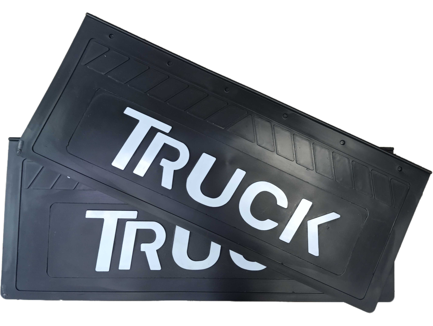 Комплект брызговиков TRUCK белые буквы (270х660)