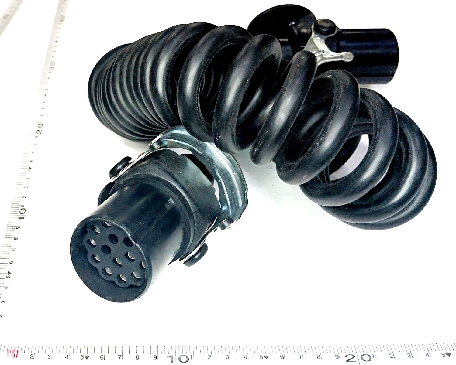 Провод спиральный электрический полу прицепа Евро 12 pin 24 V 5,5 м