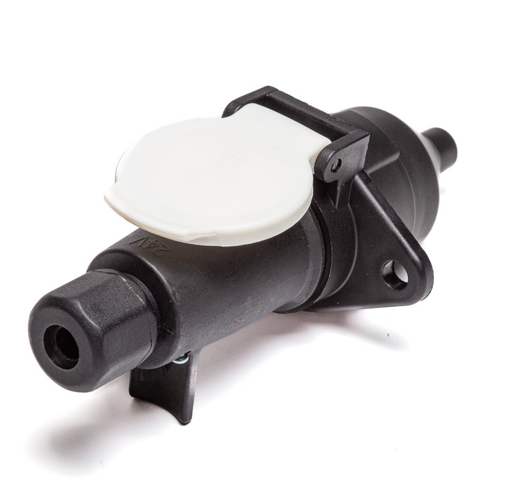 Комплект вилка + розетка пластик, 7 контактов 24В