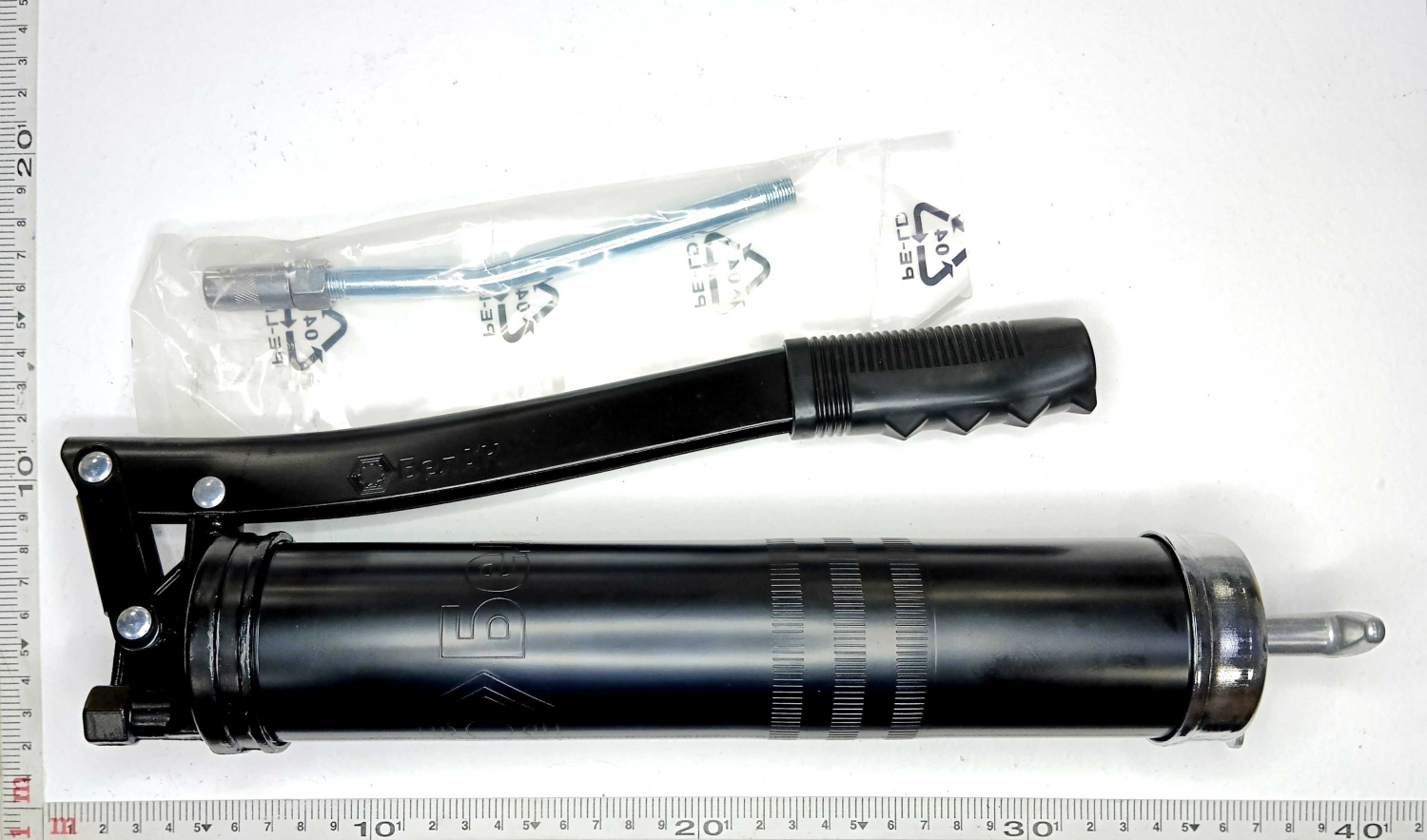 Шприц рычажно-плунжерный 200 мл ручной (гибкий шланг, трубка)