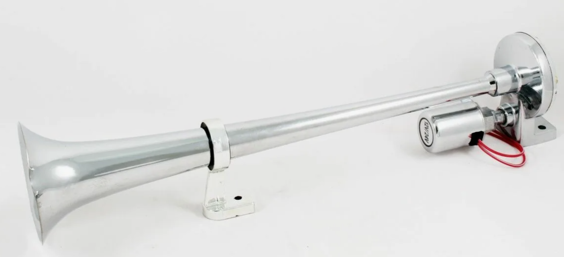 Сигнал звуковой пневматический 1-о рожковый L=450 мм,12/24 В