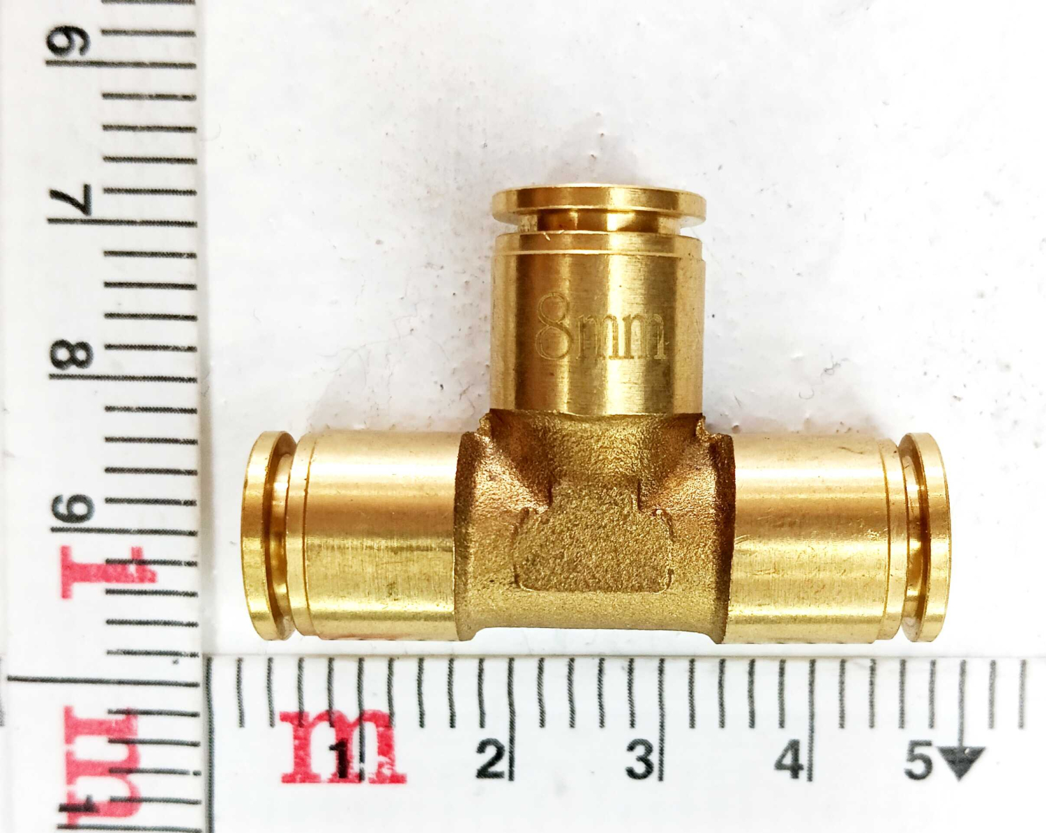 Фитинг металл тройник соединение для трубок d 8