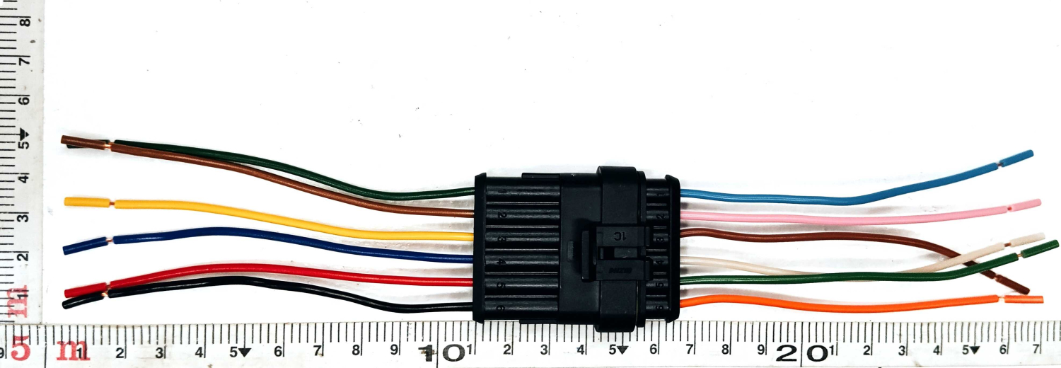 Колодка соедините 6-ти контактная, к-т=гнездо+штырь, герметичная IP66/67, в сборе