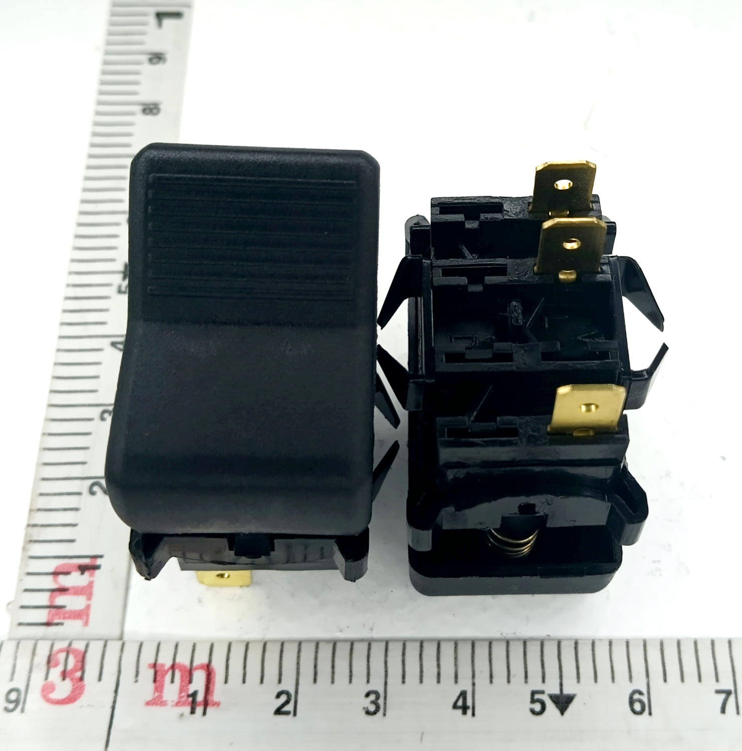 Клавиша без символа 3 контакта, 3 положения 12/24В 